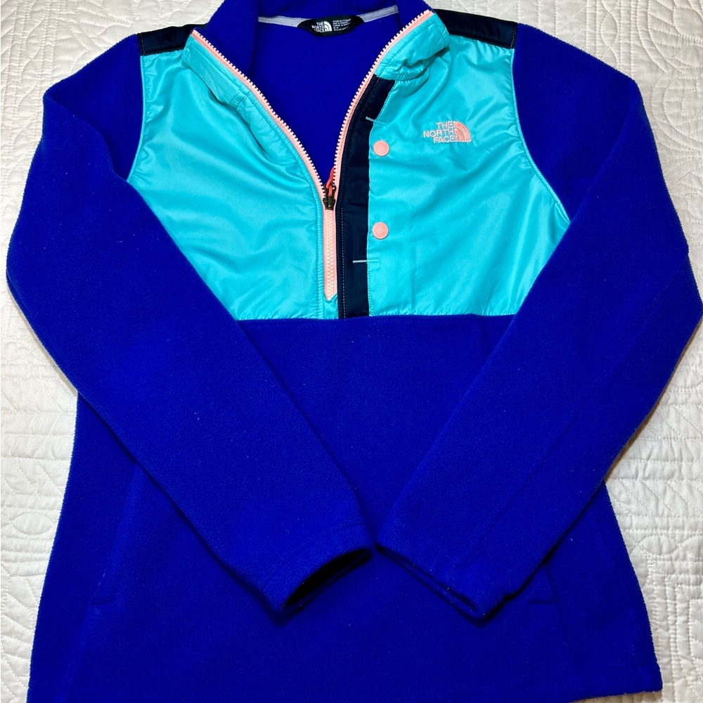 The North Face 200wt Tundra Pullover Blue Turquoise Fleece Sweatshirt Women’s M